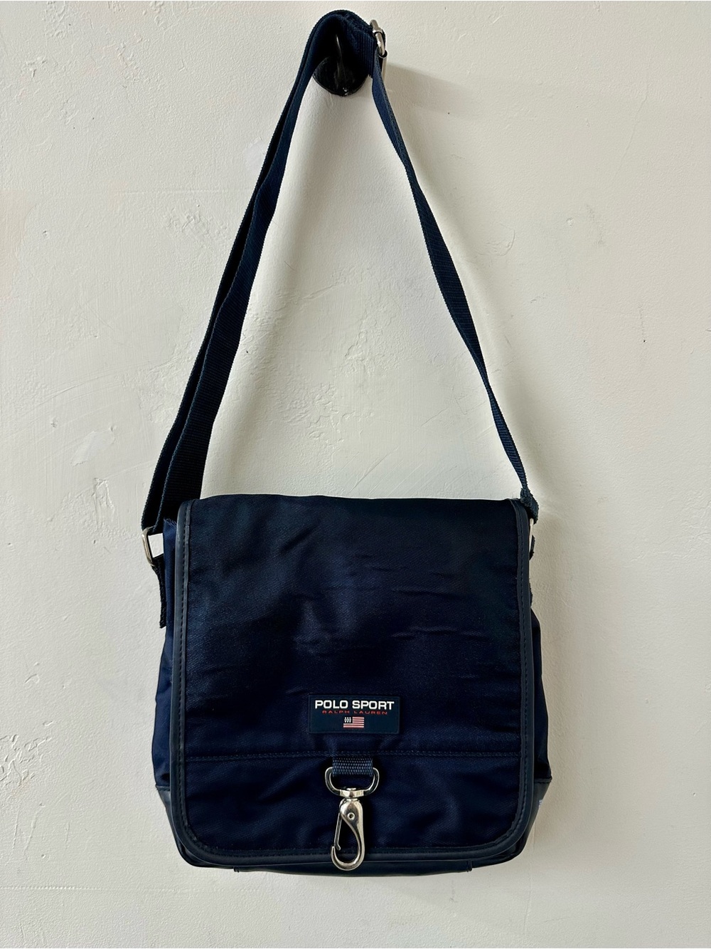 Polo by Ralph Lauren Navy Canvas Crossbody Messenger Bag